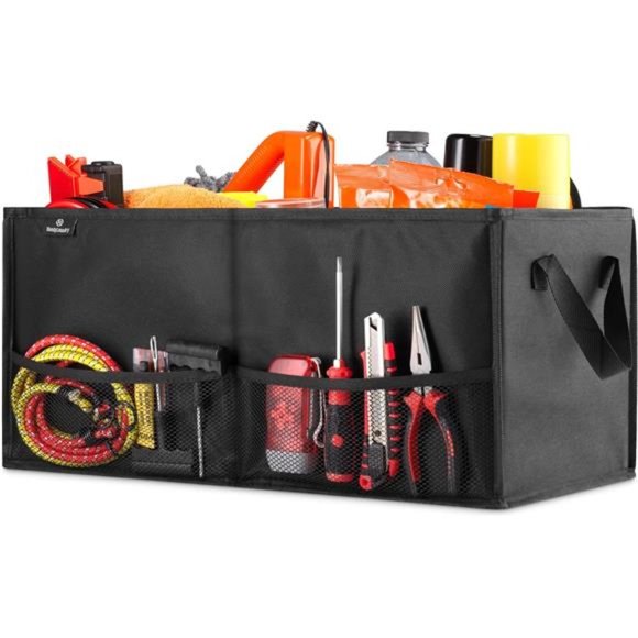 Handy Laundry Fold Away Car Trunk Organizer, Black, 22" x 10" x 11", Non-slip - Picture 6 of 7